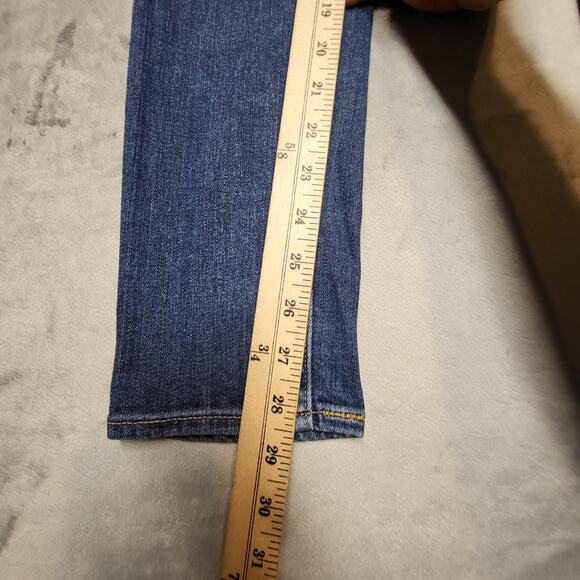 Levis 711 Skinny Jeans Womens 29 Blue Distressed Stretch Denim Mid Rise Pants - Picture 7 of 11